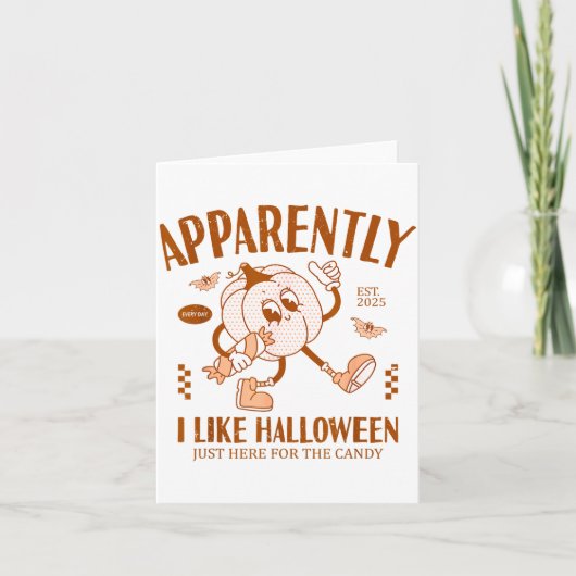 Grappige Pompoen Blijkbaar Houd Ik Van Halloween Kaart (Voorkant)