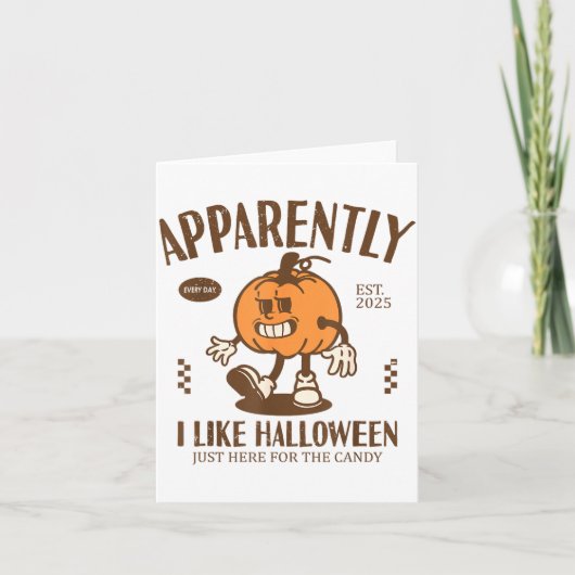 Grappige Pompoen Blijkbaar Houd Ik Van Halloween Kaart (Voorkant)