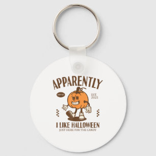 Grappige Pompoen Blijkbaar Houd Ik Van Halloween Sleutelhanger