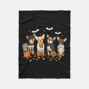 Grappige pompoen geest Chihuahua Halloween Chihuah Fleece Deken