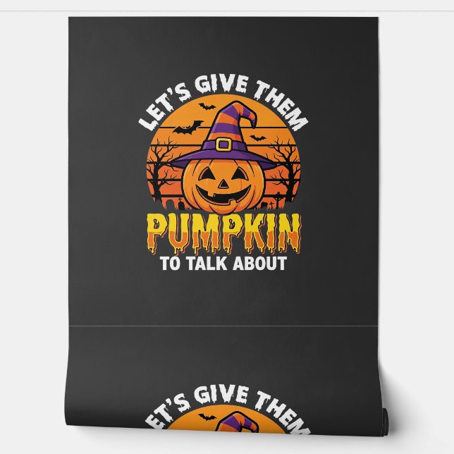 Grappige Pompoen Halloween Grappige Ontwerp2 (1)_1 Behang (Afrollen)