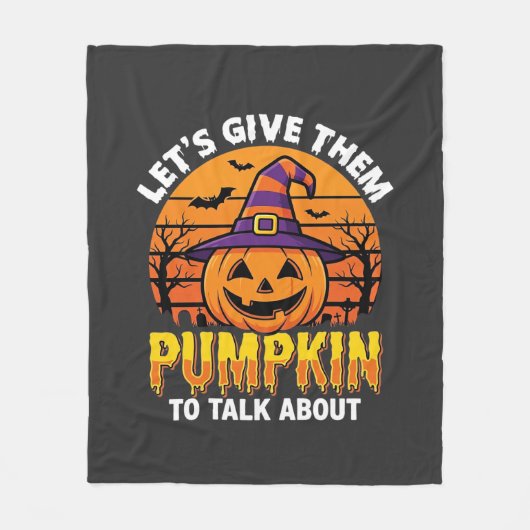 Grappige Pompoen Halloween Grappige Ontwerp2 (1)_1 Fleece Deken (Voorkant)