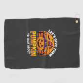 Grappige Pompoen Halloween Grappige Ontwerp2 (1)_1 Golfhanddoek (Horizontaal)