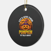 Grappige Pompoen Halloween Grappige Ontwerp2 (1)_1 Keramisch Ornament (Links)