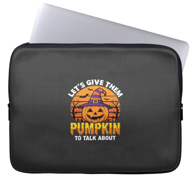 Grappige Pompoen Halloween Grappige Ontwerp2 (1)_1 Laptop Sleeve (Voorkant)
