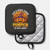 Grappige Pompoen Halloween Grappige Ontwerp2 (1)_1 Pannenlap (Voorkant / Achterkant)