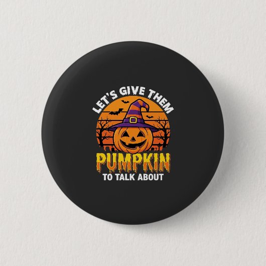 Grappige Pompoen Halloween Grappige Ontwerp2 (1)_1 Ronde Button 5,7 Cm (Voorkant)