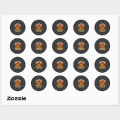 Grappige Pompoen Halloween Grappige Ontwerp2 (1)_1 Ronde Sticker (Vel)
