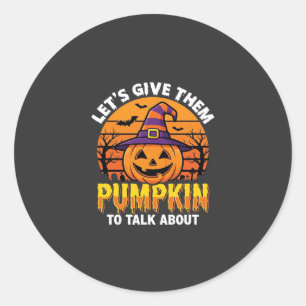 Grappige Pompoen Halloween Grappige Ontwerp2 (1)_1 Ronde Sticker