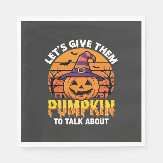 Grappige Pompoen Halloween Grappige Ontwerp2 (1)_1 Servet (Voorkant)