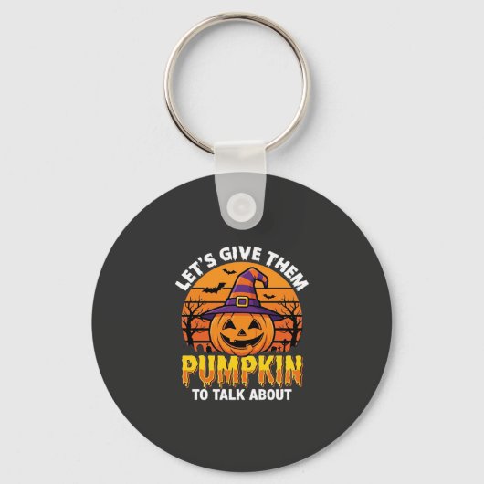 Grappige Pompoen Halloween Grappige Ontwerp2 (1)_1 Sleutelhanger (Voorkant)