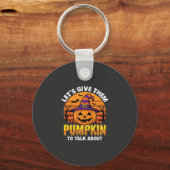 Grappige Pompoen Halloween Grappige Ontwerp2 (1)_1 Sleutelhanger (Voorkant)