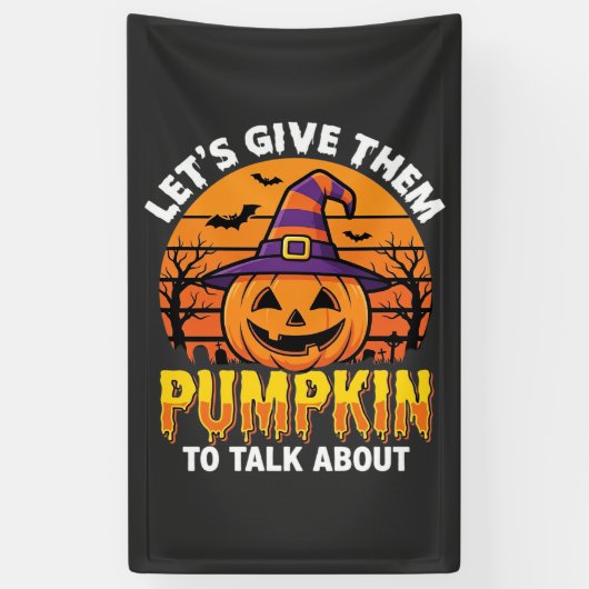 Grappige Pompoen Halloween Grappige Ontwerp2 (1)_1 Spandoek (Verticaal)