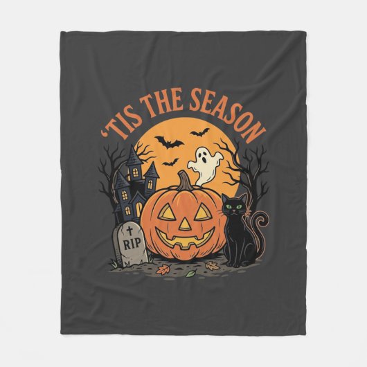 Grappige Pompoen Halloween Grappige Ontwerp2 (2)_1 Fleece Deken (Voorkant)
