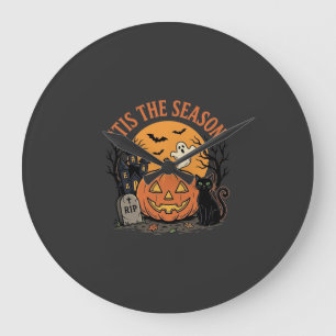 Grappige Pompoen Halloween Grappige Ontwerp2 (2)_1 Grote Klok