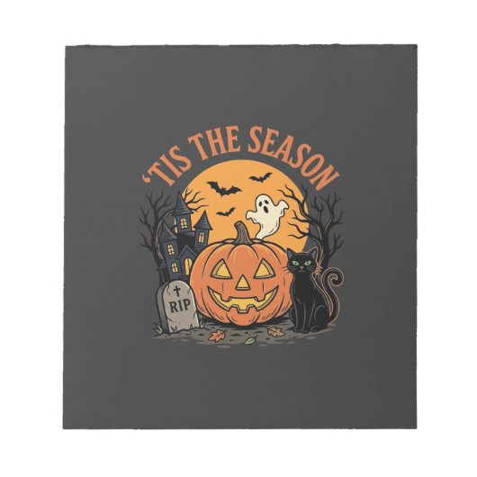 Grappige Pompoen Halloween Grappige Ontwerp2 (2)_1 Notitieblok (Voorkant)