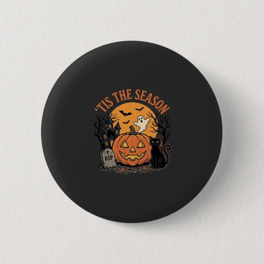 Grappige Pompoen Halloween Grappige Ontwerp2 (2)_1 Ronde Button 5,7 Cm (Voorkant)