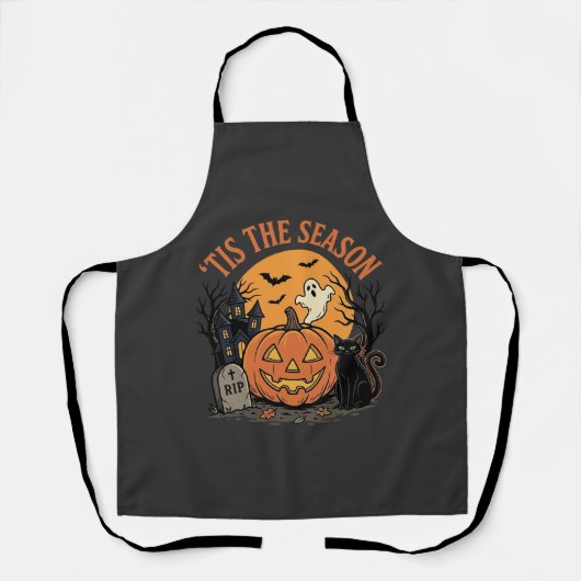 Grappige Pompoen Halloween Grappige Ontwerp2 (2)_1 Schort (Voorkant)