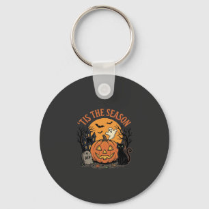 Grappige Pompoen Halloween Grappige Ontwerp2 (2)_1 Sleutelhanger