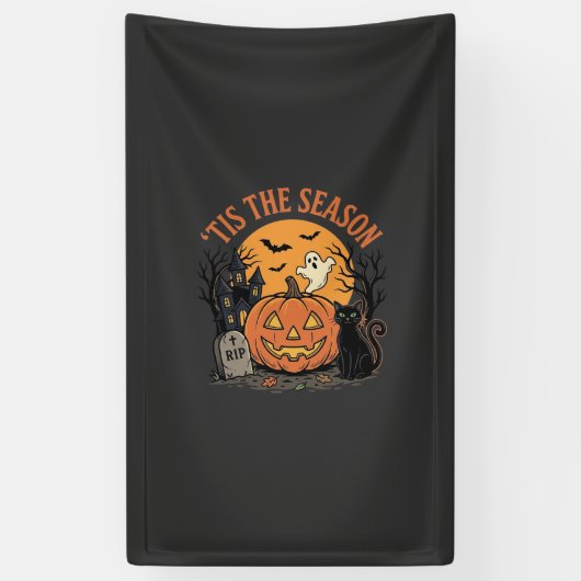 Grappige Pompoen Halloween Grappige Ontwerp2 (2)_1 Spandoek (Verticaal)