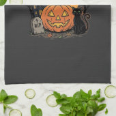 Grappige Pompoen Halloween Grappige Ontwerp2 (2)_1 Theedoek (Gevouwen)