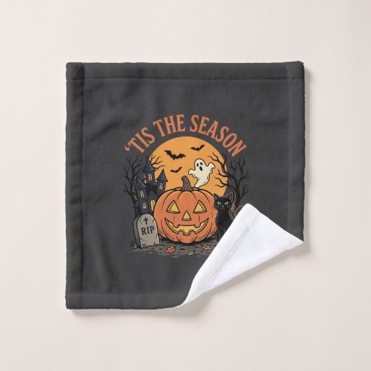 Grappige Pompoen Halloween Grappige Ontwerp2 (2)_1 Washandje (Wasdoekje)