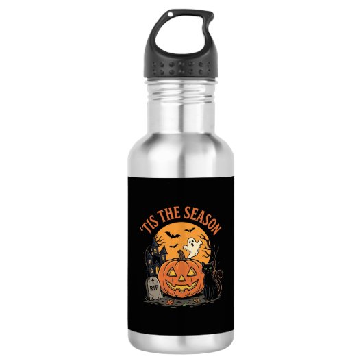 Grappige Pompoen Halloween Grappige Ontwerp2 (2)_1 Waterfles (Voorkant)