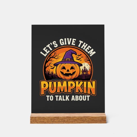 Grappige Pompoen Halloween Grappige Ontwerp_1 Acryl Bord (Voorkant)