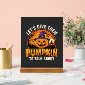 Grappige Pompoen Halloween Grappige Ontwerp_1 Acryl Bord (Huwelijk)