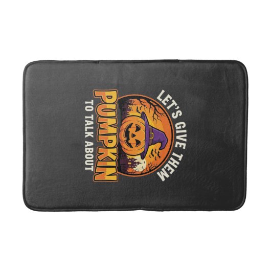 Grappige Pompoen Halloween Grappige Ontwerp_1 Badmat (Voorkant)