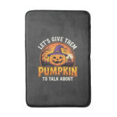 Grappige Pompoen Halloween Grappige Ontwerp_1 Badmat (Voorkant Verticaal)