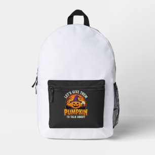 Grappige Pompoen Halloween Grappige Ontwerp_1 Bedrukte Rugzak