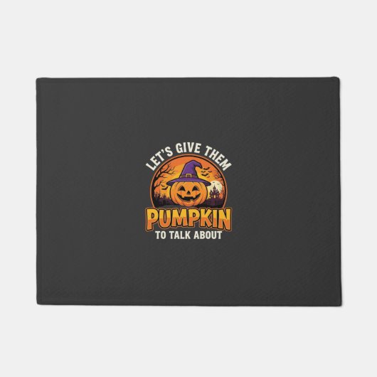Grappige Pompoen Halloween Grappige Ontwerp_1 Deurmat (Voorkant)