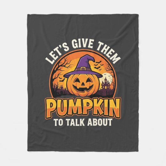 Grappige Pompoen Halloween Grappige Ontwerp_1 Fleece Deken (Voorkant)