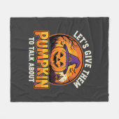 Grappige Pompoen Halloween Grappige Ontwerp_1 Fleece Deken (Voorkant (Horizontaal))