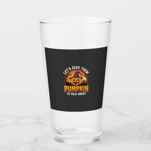 Grappige Pompoen Halloween Grappige Ontwerp_1 Glas (Voorkant)