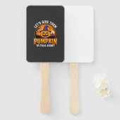 Grappige Pompoen Halloween Grappige Ontwerp_1 Handwaaier (Voorkant en achterkant)