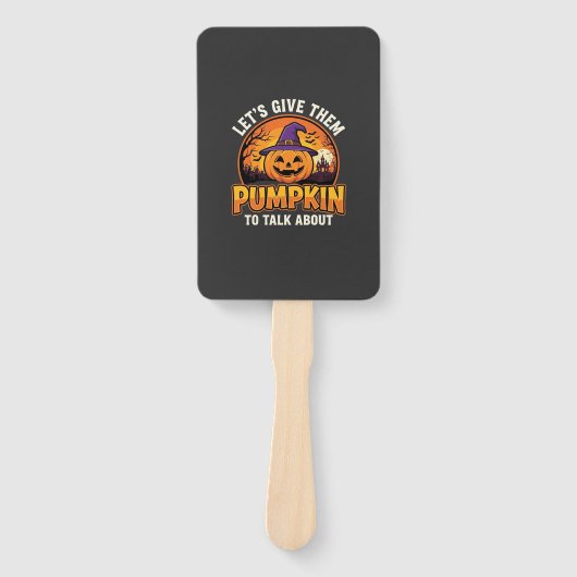 Grappige Pompoen Halloween Grappige Ontwerp_1 Handwaaier (Voorkant)
