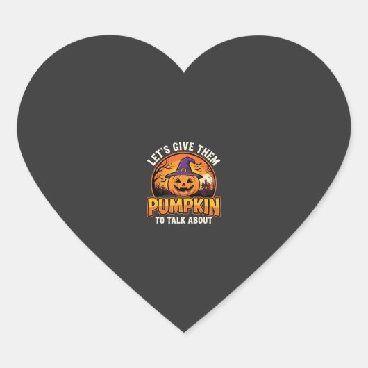 Grappige Pompoen Halloween Grappige Ontwerp_1 Hart Sticker (Voorkant)