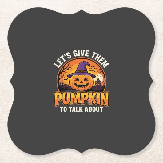 Grappige Pompoen Halloween Grappige Ontwerp_1 Kartonnen Onderzetters (Voorkant)