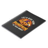 Grappige Pompoen Halloween Grappige Ontwerp_1 Notitieboek (Linkerzijde)