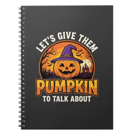 Grappige Pompoen Halloween Grappige Ontwerp_1 Notitieboek (Voorkant)