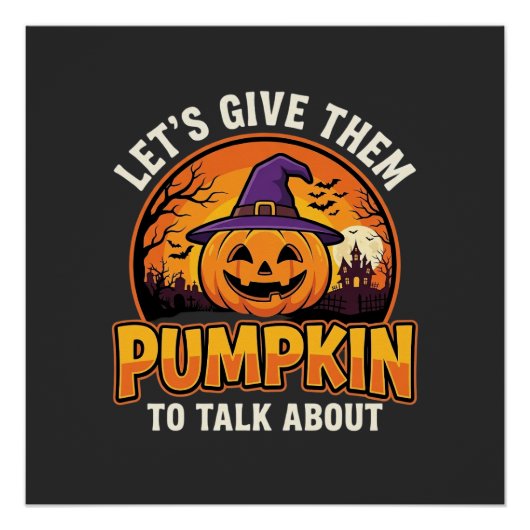 Grappige Pompoen Halloween Grappige Ontwerp_1 Perfect Poster (Voorkant)