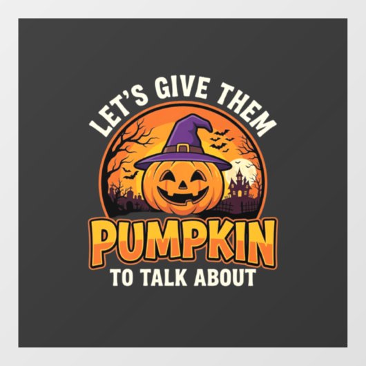 Grappige Pompoen Halloween Grappige Ontwerp_1 Raamsticker (Vel)