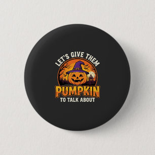 Grappige Pompoen Halloween Grappige Ontwerp_1 Ronde Button 5,7 Cm