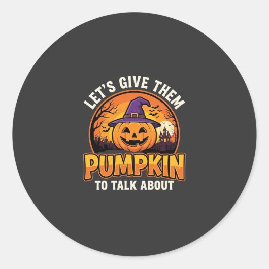 Grappige Pompoen Halloween Grappige Ontwerp_1 Ronde Sticker (Voorkant)