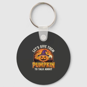 Grappige Pompoen Halloween Grappige Ontwerp_1 Sleutelhanger