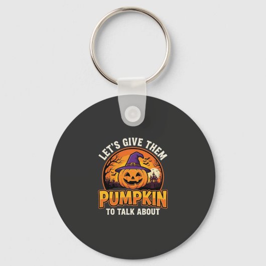 Grappige Pompoen Halloween Grappige Ontwerp_1 Sleutelhanger (Voorkant)