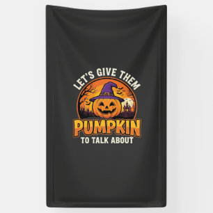 Grappige Pompoen Halloween Grappige Ontwerp_1 Spandoek