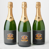 Grappige Pompoen Halloween Grappige Ontwerp_1 Sparkling Wijnetiket (Flessen)